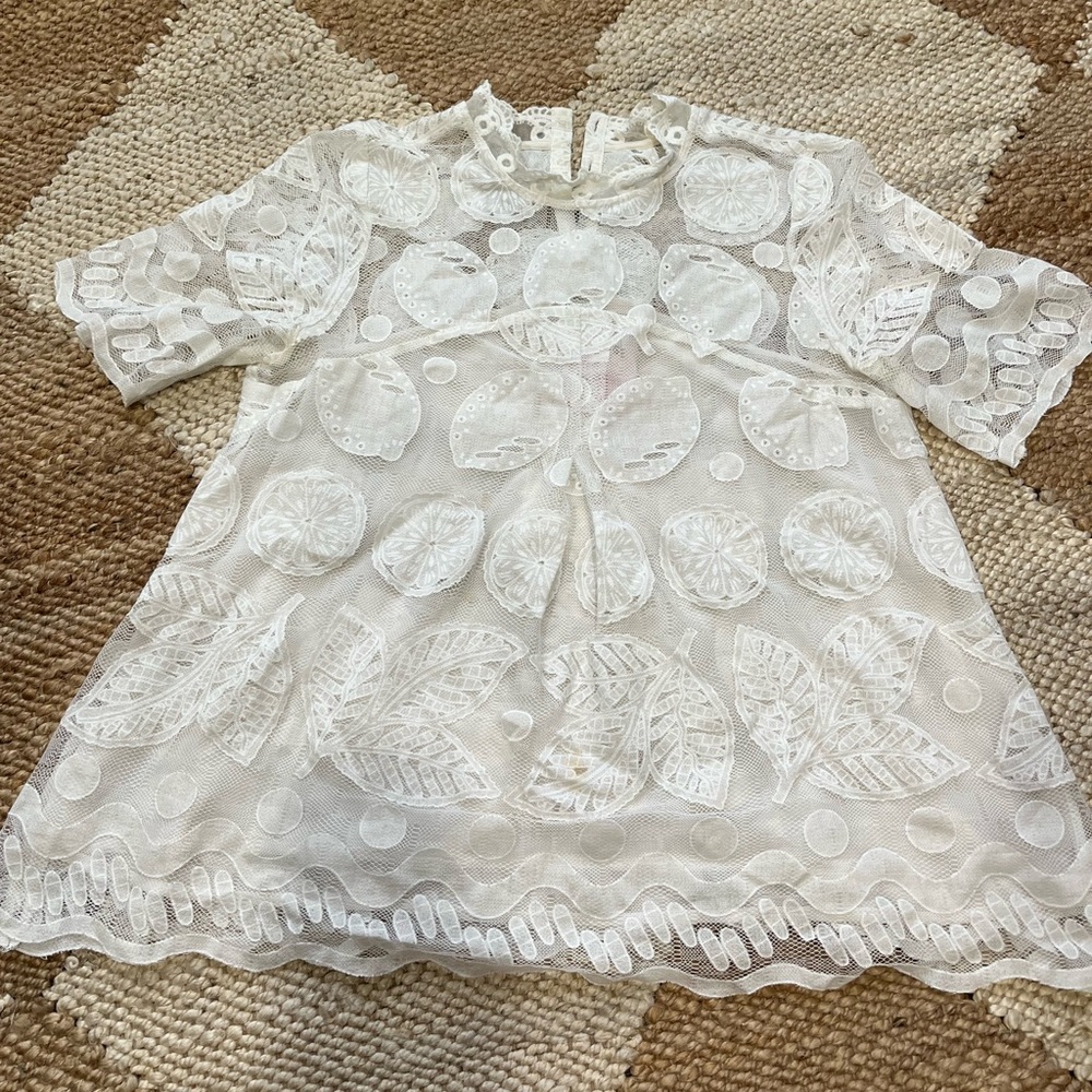 Anthropologie Lemon Lace Blouse